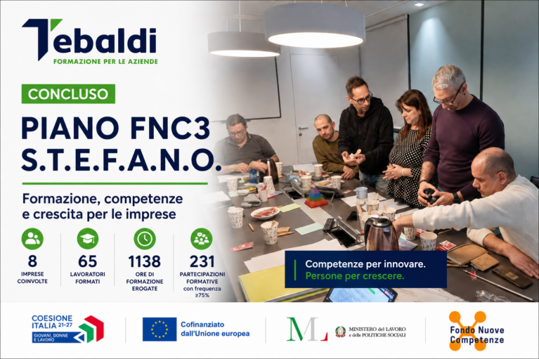 Concluso il Piano FNC3 S.T.E.F.A.N.O.: 1138 ore di formazione per 65 lavoratori